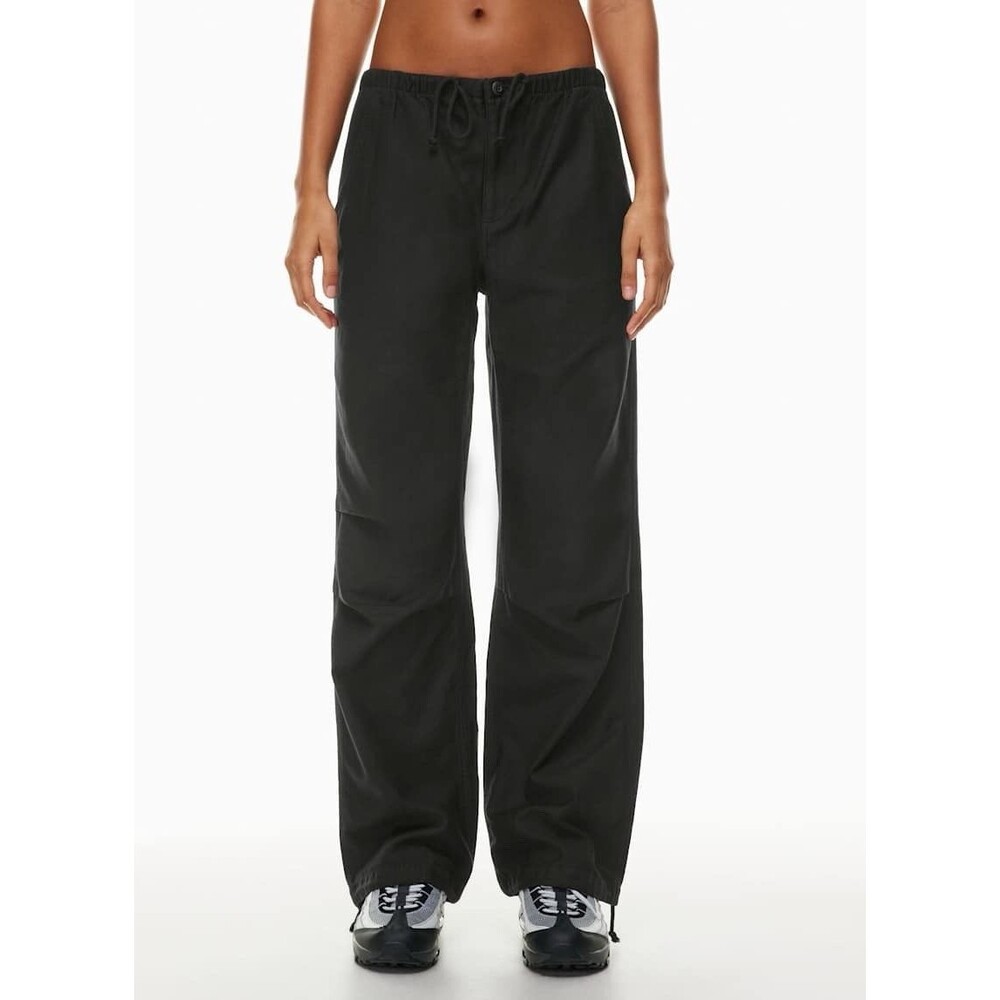 ARITZIA TNA Black Wide-Leg Trousers With Drawstrings
